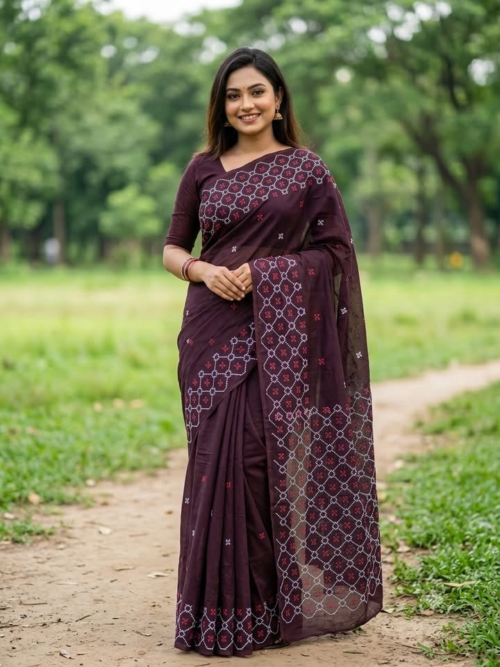 Maroon Handwork Elegance